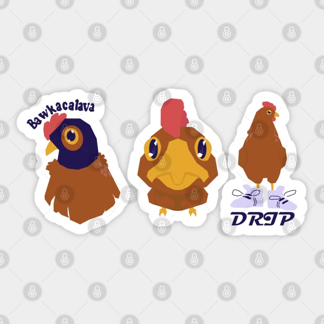 Chickens Sticker by P1nkL3monade